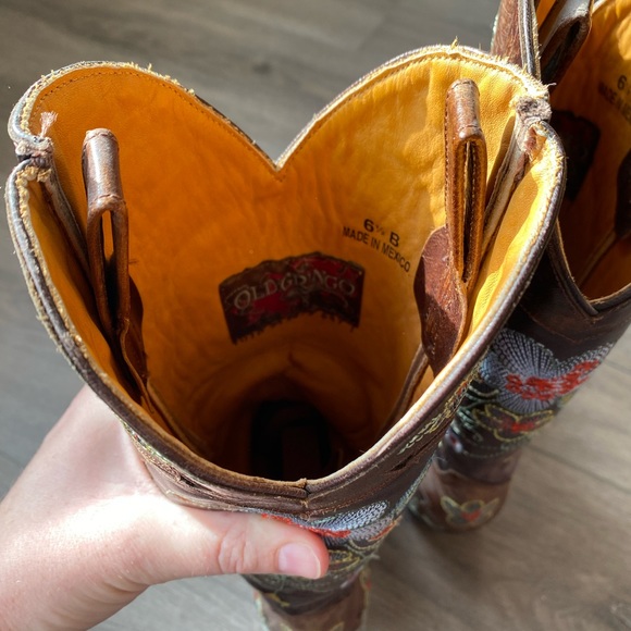 Old Gringo Women's Bonnie Brass Leather Cowboy Boots - Picture 7 of 10